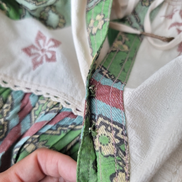 Free People Day Dreaming Boho Embroidered Mini Dress, Small, Color Lake Combo - Picture 3 of 11